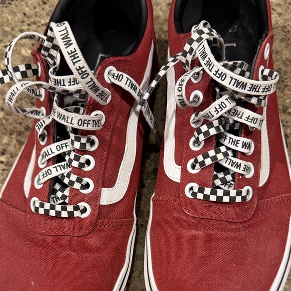 Vans Men's Red and White Sneakers - Picture 4 of 4